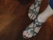 Walking in Wife's High Heels Kiss My Feet Please?