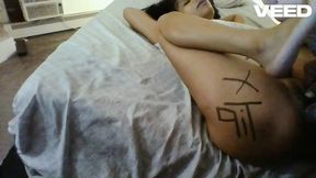 Korean bombshell takes massive black cock