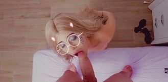 I like to suck his cock and he puts a filter on me