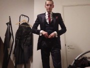 Preview - Suited Twink Cums w Dress Shoes
