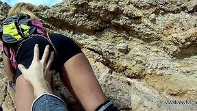 Outdoor Climbing Instructor Fucks Student by the Sea