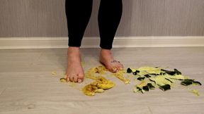 Crushing bananas and courgettes with my bare feet