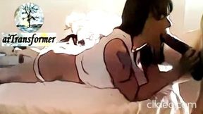 She sucks massive black cock with gusto