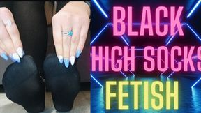 (89) BLACK HIGH SOCKS FETISH2
