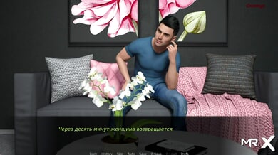 Digital 3D animation explores intimate moments between adult characters in various fictional settings
