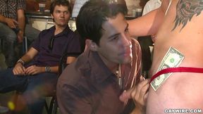 gaywire - what s on the menu at our party today? fatherfuckin  susage, that s what. open wide, fellas!