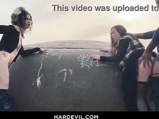 LYDIA & MONIKA Outdoor BJ & Anal Party