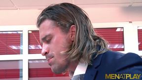 MENATPLAY - Businessman Johan Kane fucks Logan Moore in office
