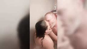 Sex in a tiny shower