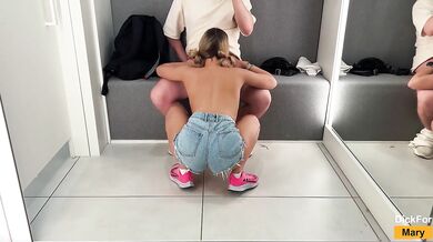 I couldn't resist and sucked a stranger in the fitting room of the store