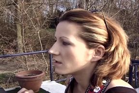 French Lesbians Having Fun Licking Outdoor