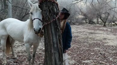 Cheating Farmers Wife Chokes Gushes on Big Dick Face Fuck