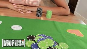 MOFOS: Brixley Benz Beats Bets &mdash;  Transforms Poker Night Into Hot Strip & Anal👌 Fun
