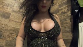 desperate to pee – shiny leather boots, ripped pantyhose and intense pee fetish play