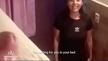 Perverted daddy with hard cock in my bed