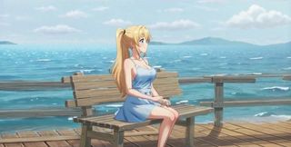 Blonde Mini Dress Slut Pier Ass &amp; Tit Flash Loud Masturbation Ai Generated