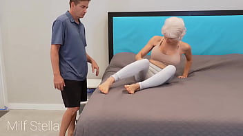 Mature GILF submits to massage and gets her tickle button pressed