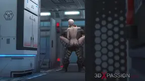 Sci-fi. Alien monster fucks agirl in the Mars base camp