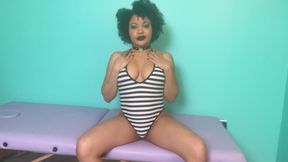 Black Goddess JOI: Tease Your Cock with My Hairy Wet Pussy & Edging Cum Countdown