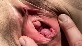 Licking Pussy after peeing. Female Orgasm Close-up.