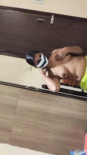 Desi Girl Nidhi Made Show for Her Boyfriend