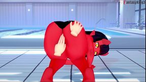 meru the succubus red bikini sex - full & pov version on sheer & ptrn: fantasyking3