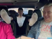 Dimitri Hops In For Some Foot Action With Matt And Ryder