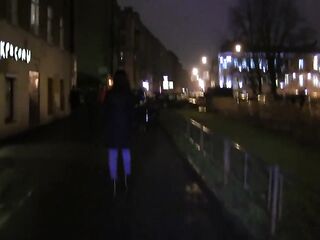 Hawt brunette hair picked up and smashed in her snatch