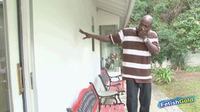 Lucky black guy with huge cock bangs hard his white girlfriend and her step mother