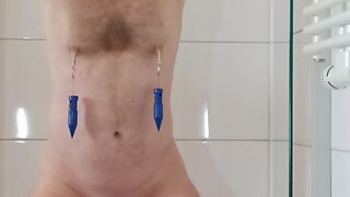 Broke butt plugs and clamps: anal toys and big dildos!.