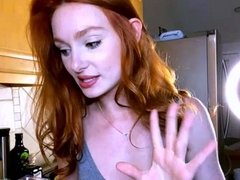 Hot and sexy amateur redhead babe
