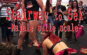 Stairway To Sex Pig On The Stairs At The Salon In Barcelona