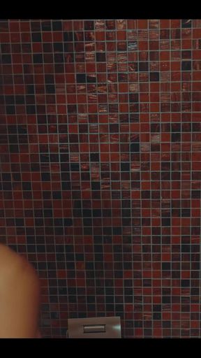 Not so Easy to Find a Spot to Fuck in a Spa so We End up in the Restroom Where He Fucks Me Doggy and Cums All Over Me