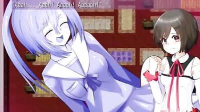 Futanari teen succubus girl gets drenched in cum after a rough blowjob and a wild hentai game