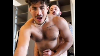 Rough bareback fucking between tattooed gay studs: massive dicks, deep blowjobs and hardcore anal