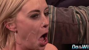 Blonde MILF Gets Plowed in Front of Cuckold Hubby