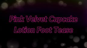 Pink Velvet Cupcake Lotion Foot Tease