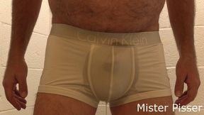 Mister Pisser Is Wet in White!