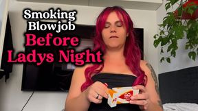 A quick smoking blowjob before I go out partying