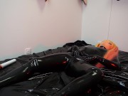 Latex Kigurumi Have Fun With Her Vibrator