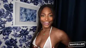 Rhae Woods opens her wet pussy for long, rough fucking