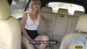Minx Rides & Licks In Taxi 1 - Short Skirt Minx Gets Pounded Doggy Style