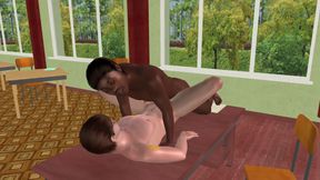 Animated 3D Gay Scene - Intense Male-on-male Encounter (machinery Position)