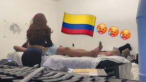 Colombian MILF cheats on her husband with huge Asian cock