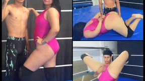 SHAK in Pink Satin vs. Freddy | Total Domination, Sensual Cuntbusting, and Submission in the Ring