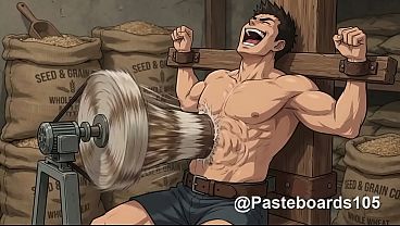 Arms Overhead, Abs Exposed - Bound Anime Muscle Jocks Tickled On Ribs (AI-Generated 2D Anime Bara)