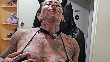 Fantasies with the hot trans devil, she fucked me and still had her ass fucked by the naughty eater