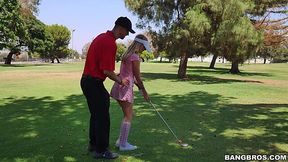 Golf with teen and instructor turns into the hot fuck