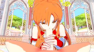 Sword Art Online Cartoon: Asuna Blows Cock