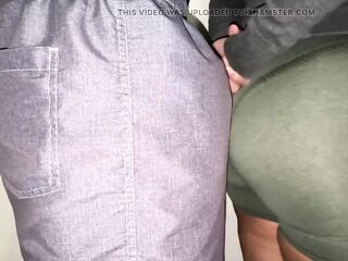 This babe Unintentionally Touches a Stranger's Large Schlong in the Queue